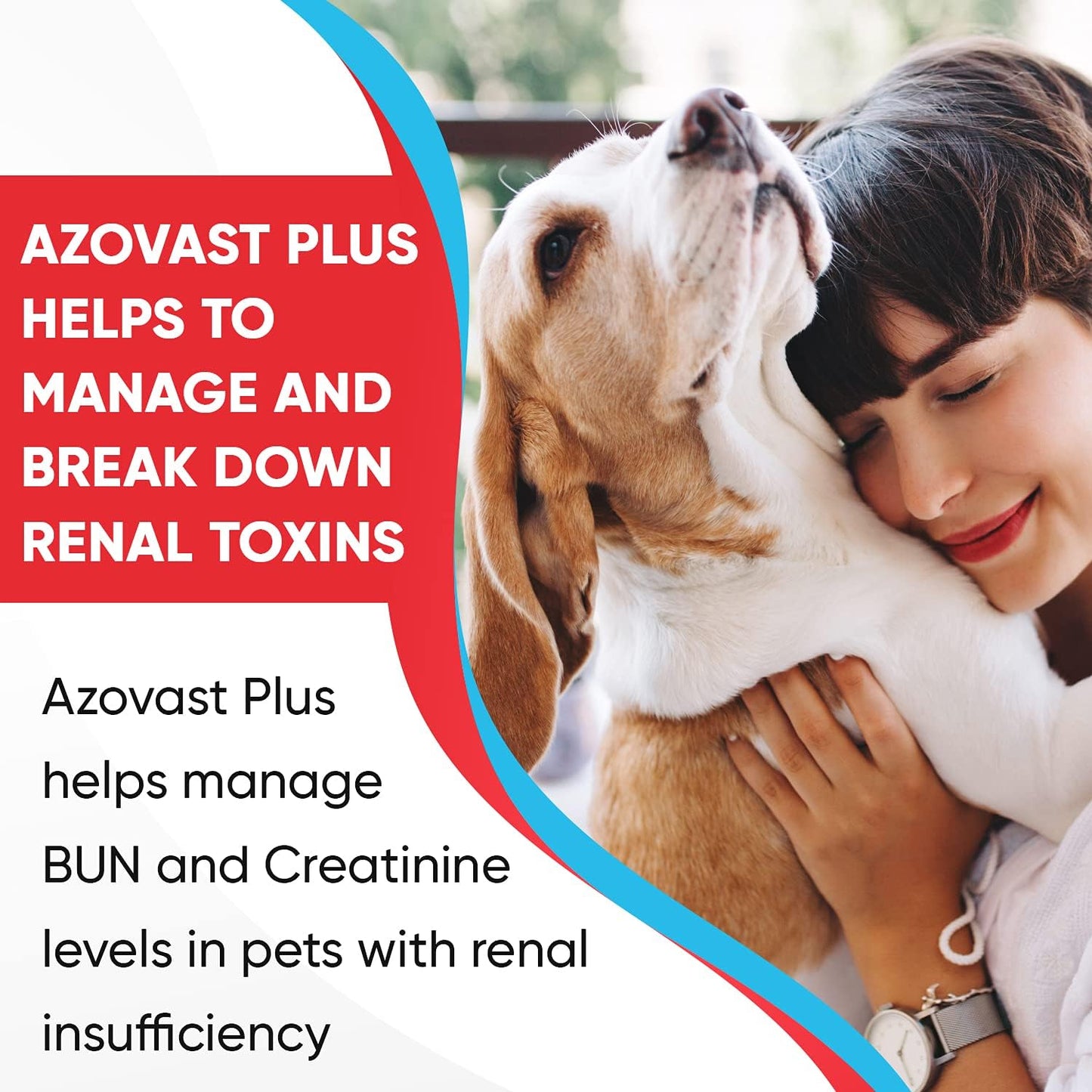 Azovast Plus Kidney Health Supplement for Dogs & Cats - Oral Powder (6 Oz) - Supports Kidney Function - Made in USA