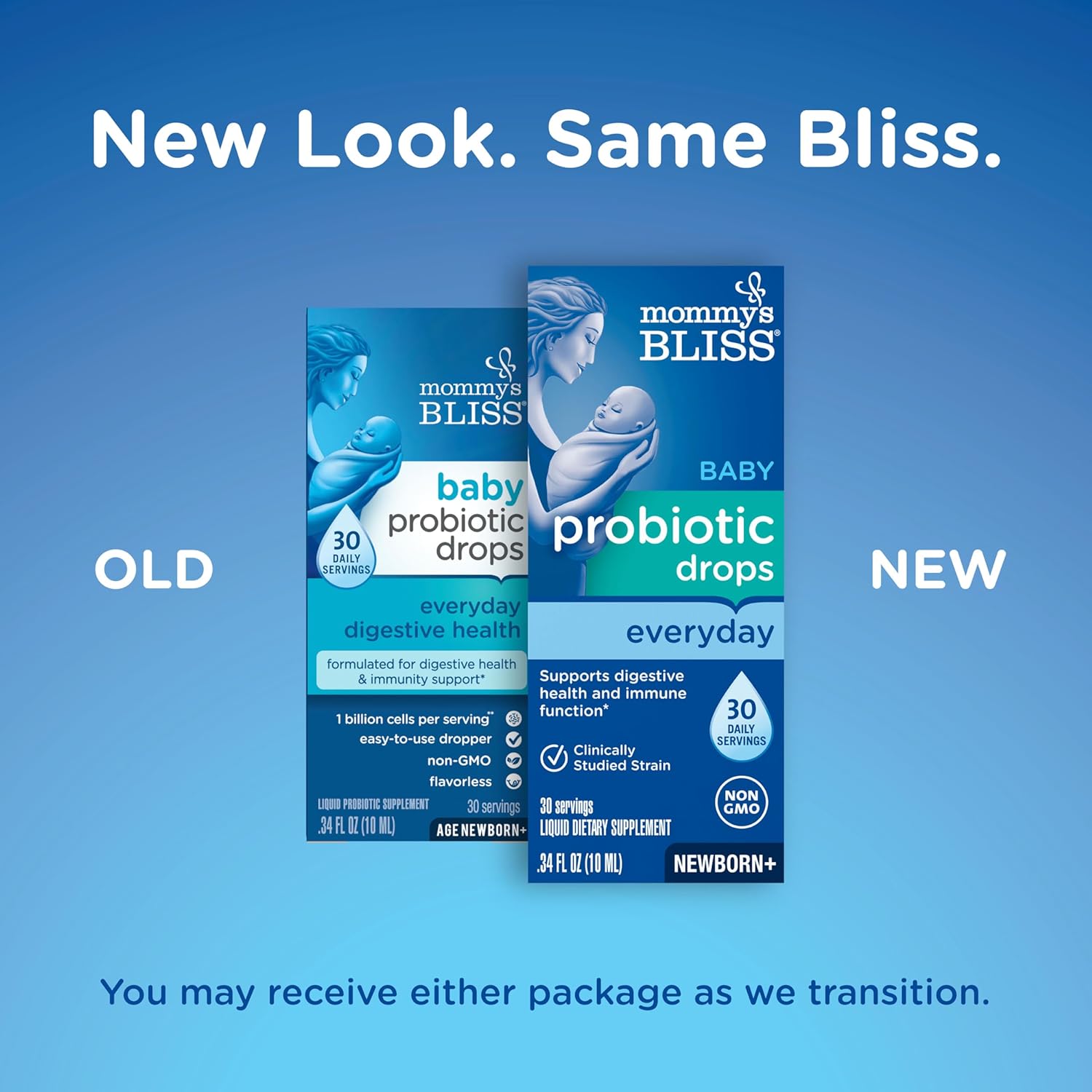 Baby Probiotic Drops for Gas, Constipation, Colic Relief + Immune Support, 0.34 Fl Oz