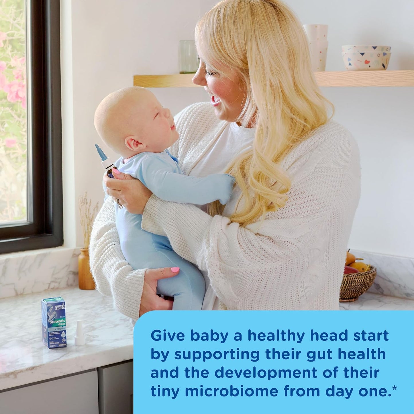 Baby Probiotic Drops for Gas, Constipation, Colic Relief + Immune Support, 0.34 Fl Oz