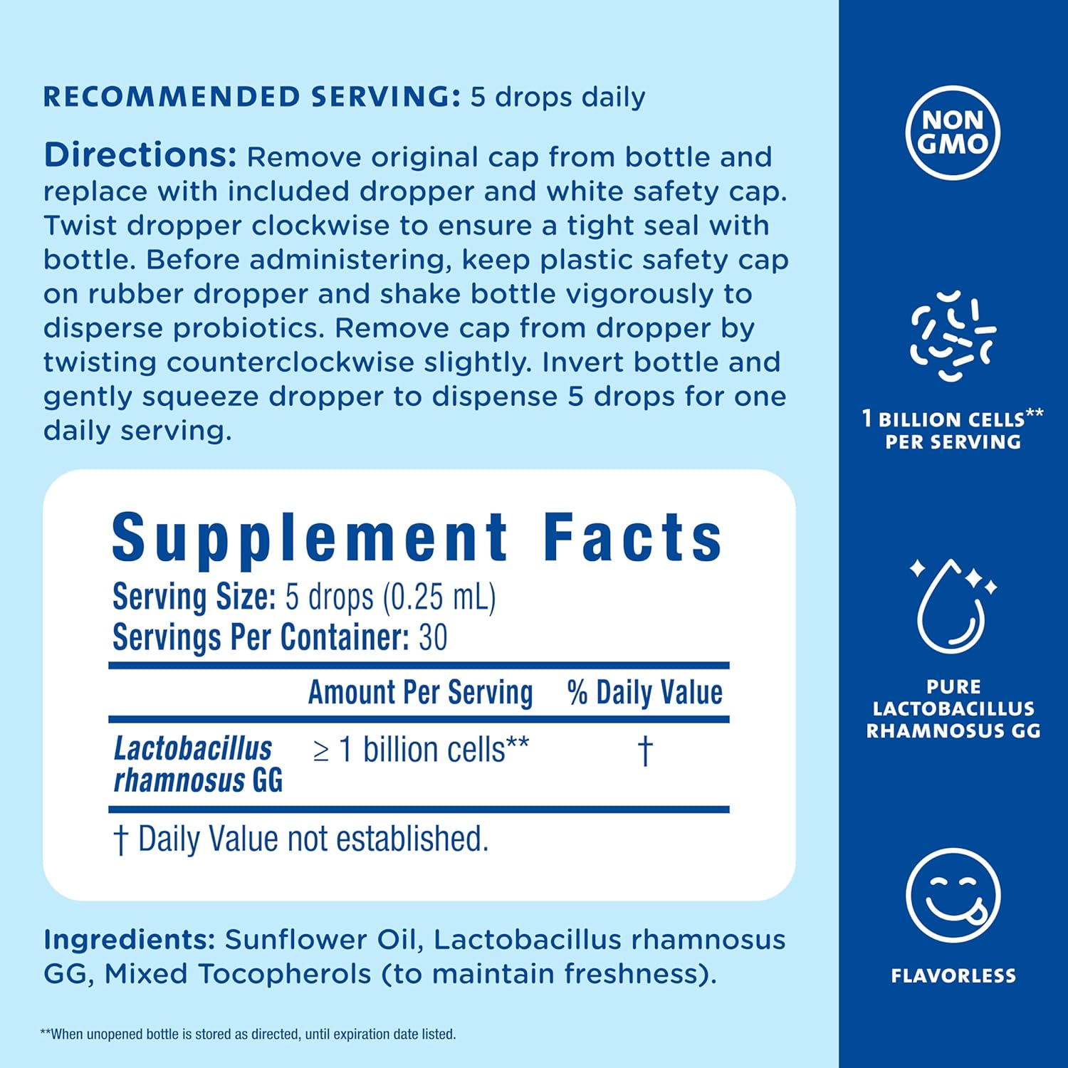 Baby Probiotic Drops for Gas, Constipation, Colic Relief + Immune Support, 0.34 Fl Oz