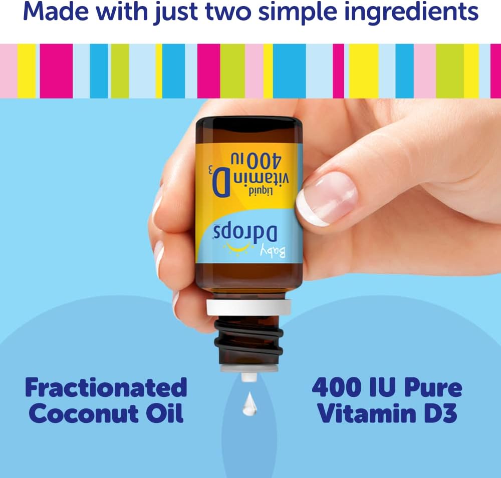 Baby Vitamin D3 Liquid Supplement - 400 IU (90 Drops) - 2.50 mL Dropper