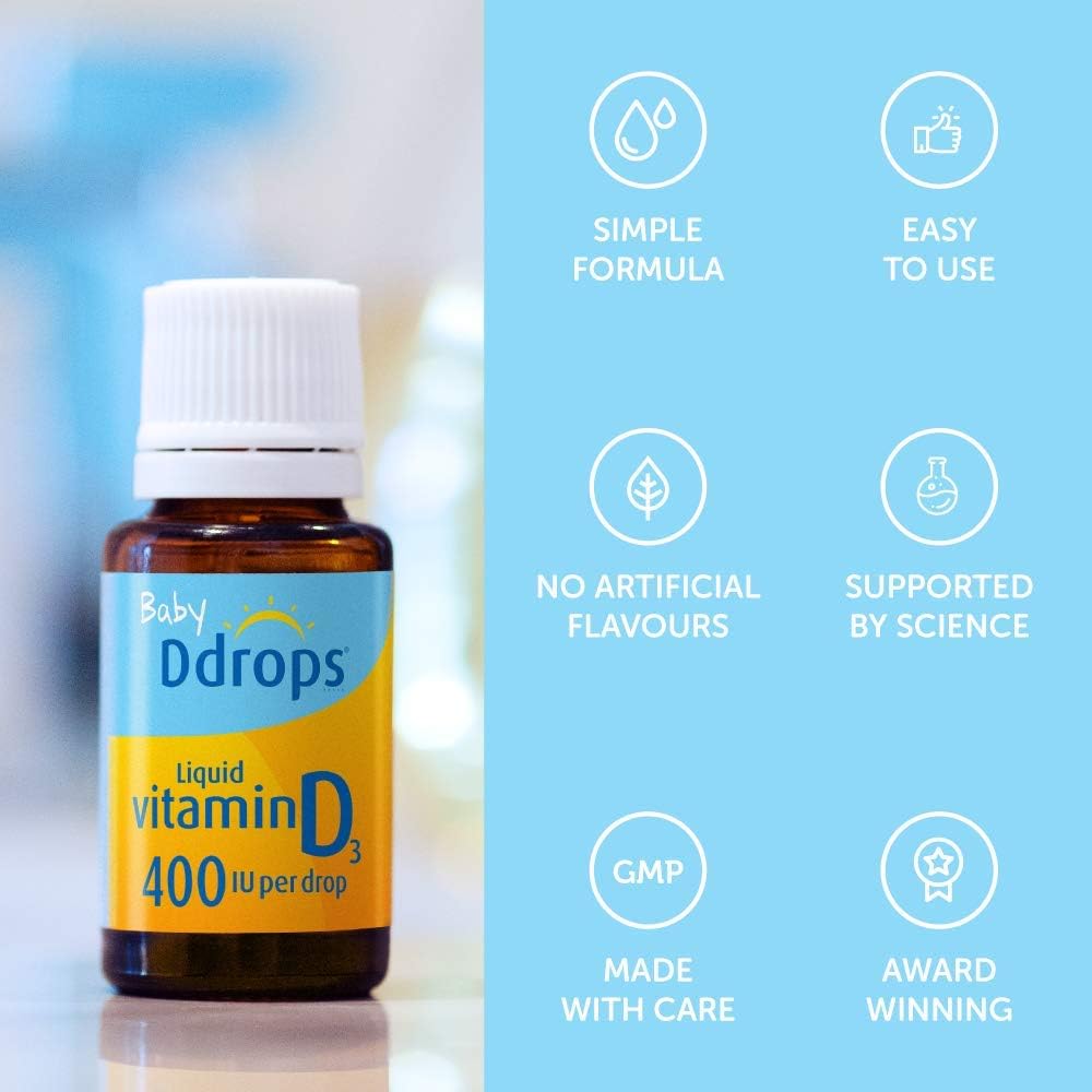 Baby Vitamin D3 Liquid Supplement - 400 IU (90 Drops) - 2.50 mL Dropper