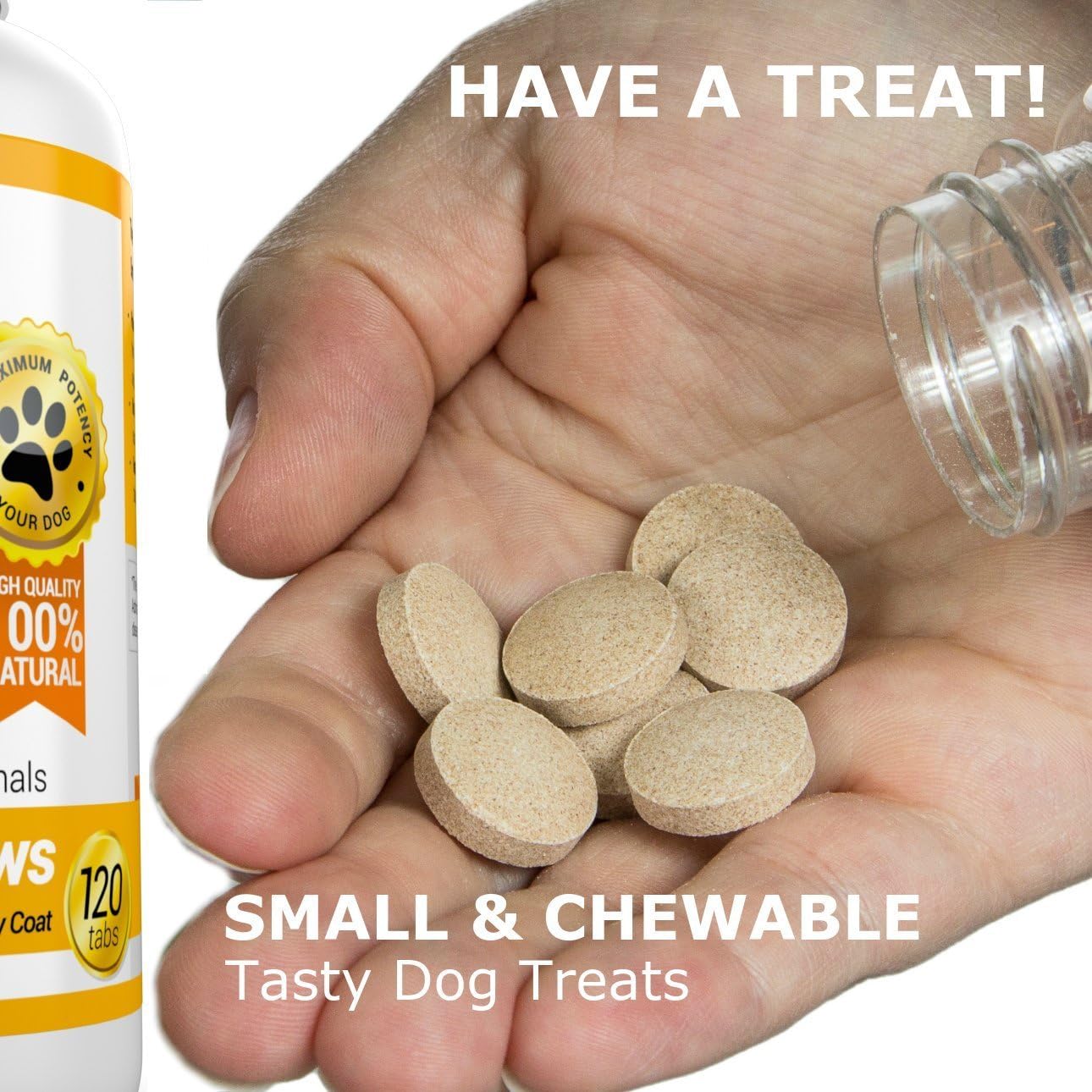 Bacon Flavored Omega 3 Fish Oil Supplement for Dogs with Itchy Skin Relief and Healthy Coat - 120 Chews