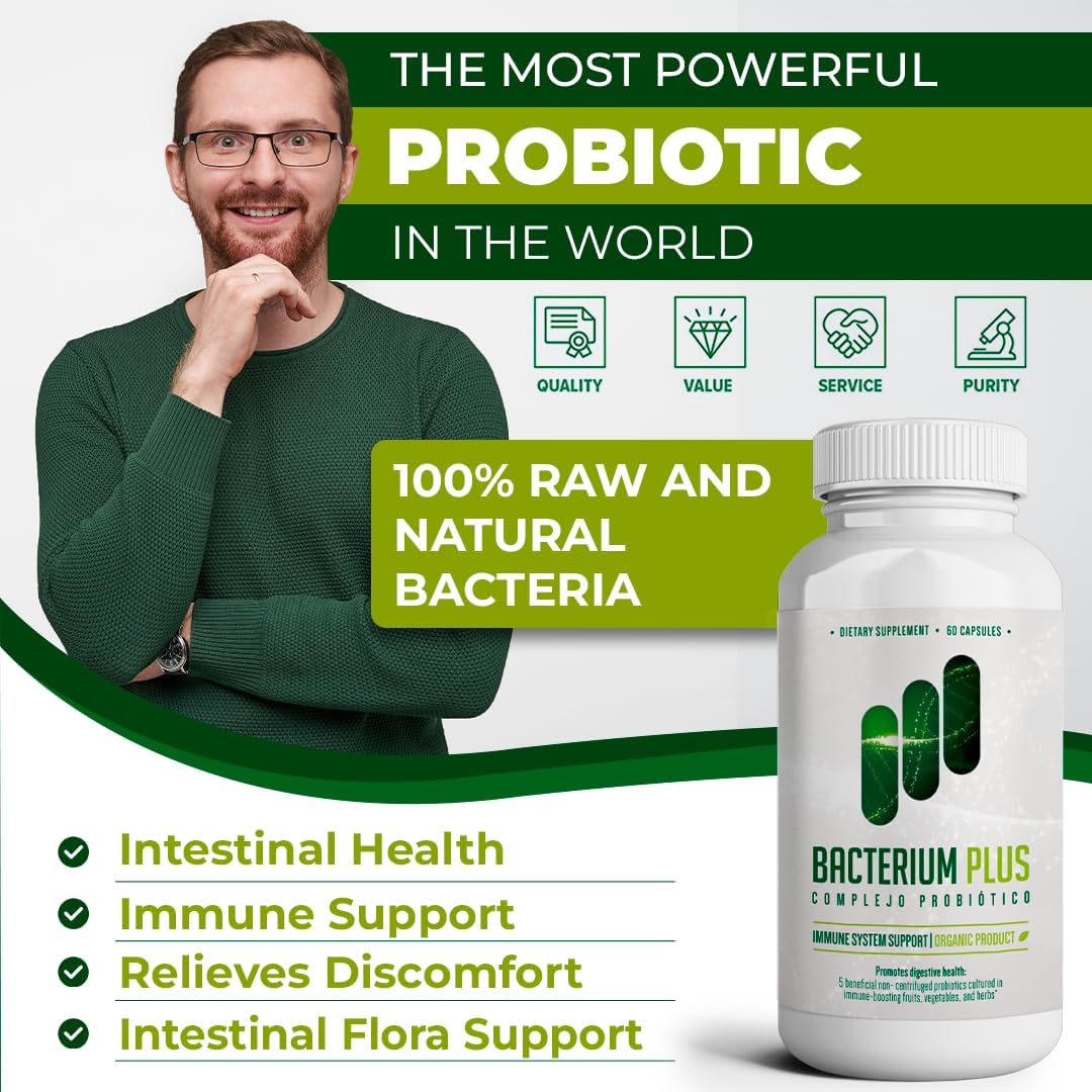 BACTICURE Bacterium Plus: Natural Immune System Support - Patented Formula - 240 Count (2 Pack)