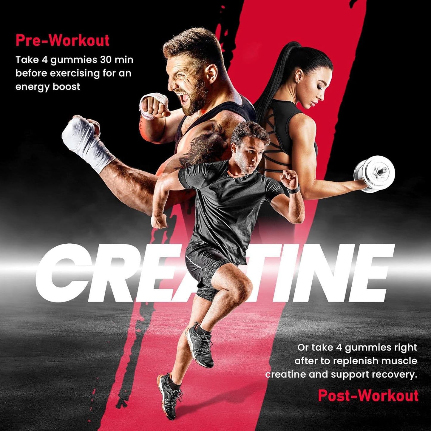 Bageto Creatine Monohydrate Gummies 5000mg - 120 Count, Sugar Free Pre-Workout Supplement for Enhanced Muscle Growth, Strength, and Recovery, Mixedberry Flavor for Men & Women