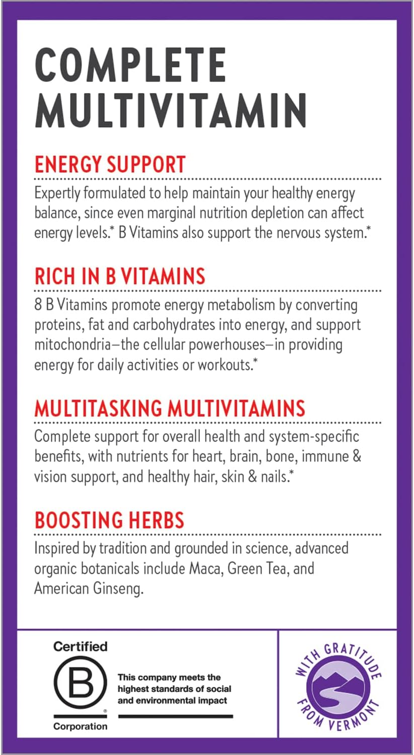 Balanced Energy and Stress Support Multivitamin with B Vitamins and Vitamin D3 - 72 ct