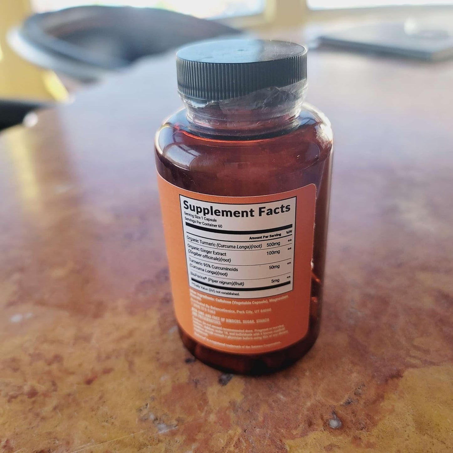 BalanceGenics Turmeric Curcumin Supplement 1000mg with Black Pepper & Ginger Root - 60 Capsules for Joint Health & Inflammation Support