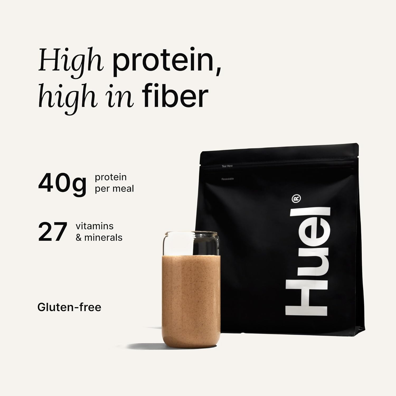 Banana 40g Vegan Protein Powder - Huel Black Edition | Nutritionally Complete Meal with 27 Vitamins and Minerals | Gluten Free - 17 Servings