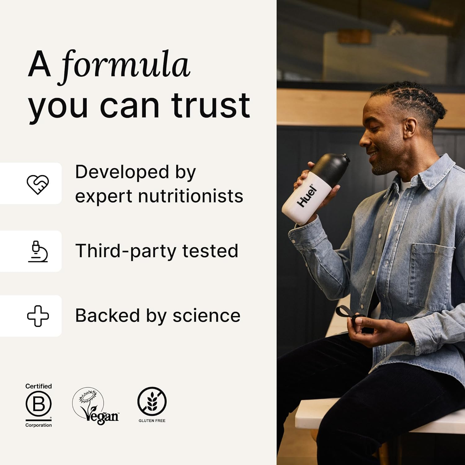 Banana 40g Vegan Protein Powder - Huel Black Edition | Nutritionally Complete Meal with 27 Vitamins and Minerals | Gluten Free - 17 Servings