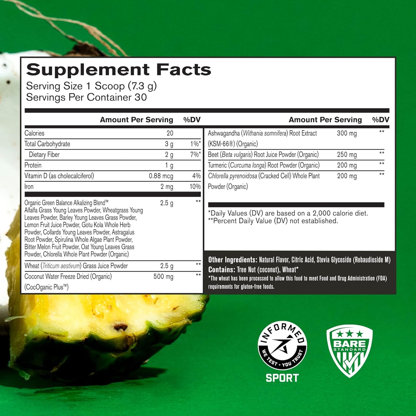BARE PERFORMANCE NUTRITION BPN Strong Greens and Multi-Vitamin Combo Pack for Optimal Performance and Health