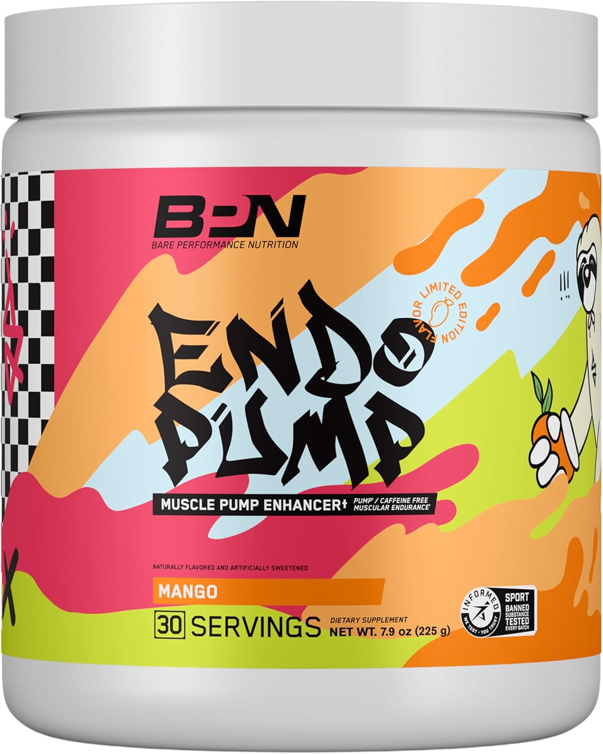 Bare Performance Nutrition EndoPump Pre-Workout Enhancer with L-Citrulline - Mango Flavor, 30 Servings