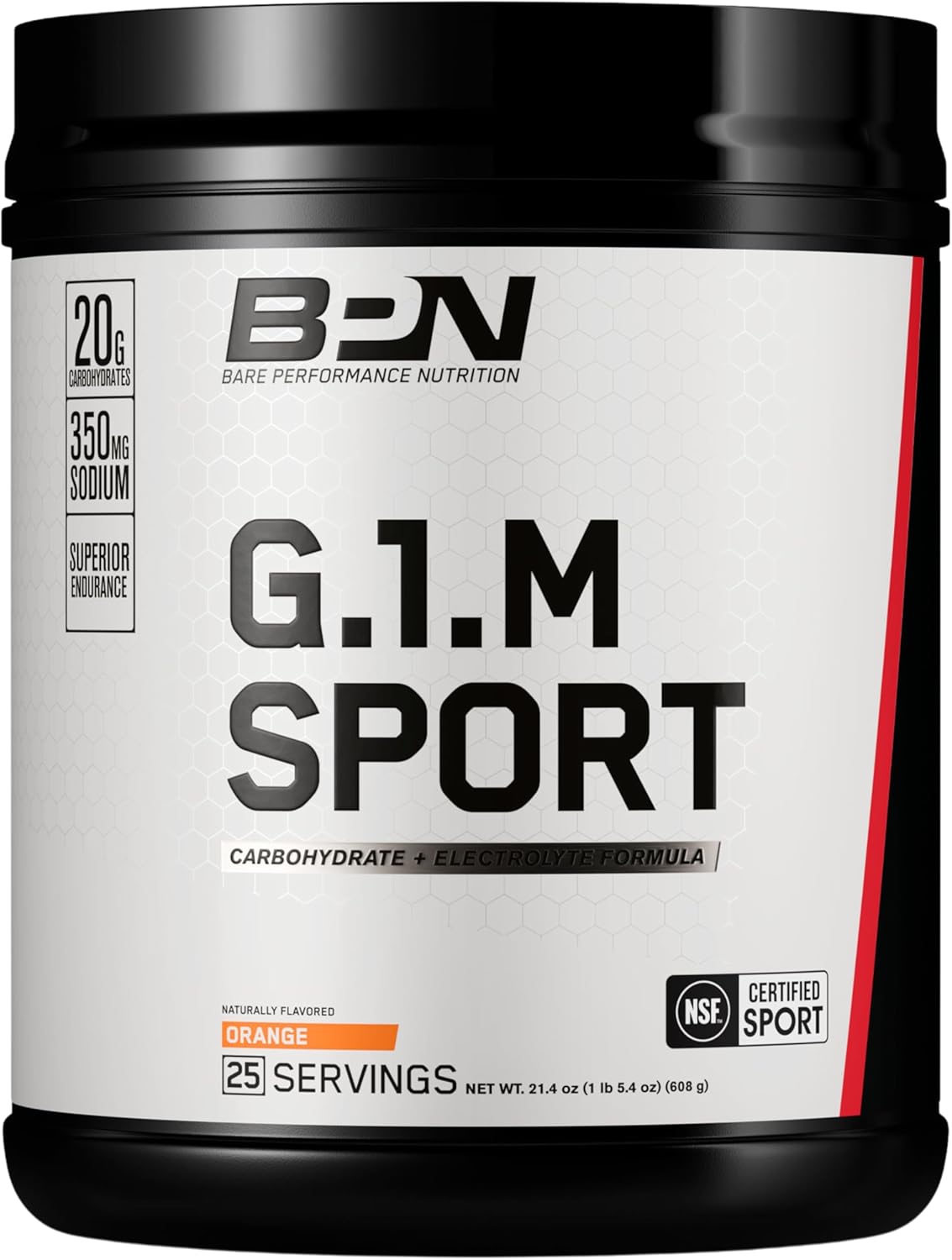 BARE PERFORMANCE NUTRITION G.1.M Sport Endurance Formula with Electrolytes and Cluster Dextrin - Orange Flavor