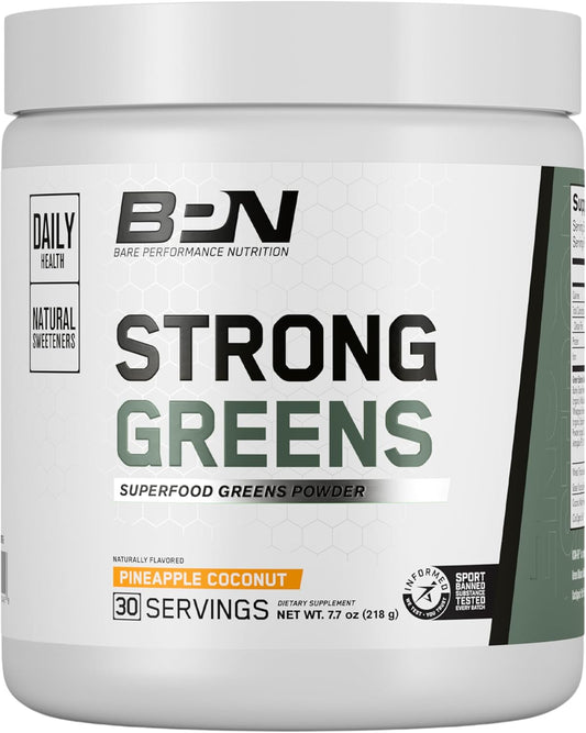 BARE PERFORMANCE NUTRITION Superfood Powder for Energy, Digestion & Immune Support - Pineapple Coconut Flavor