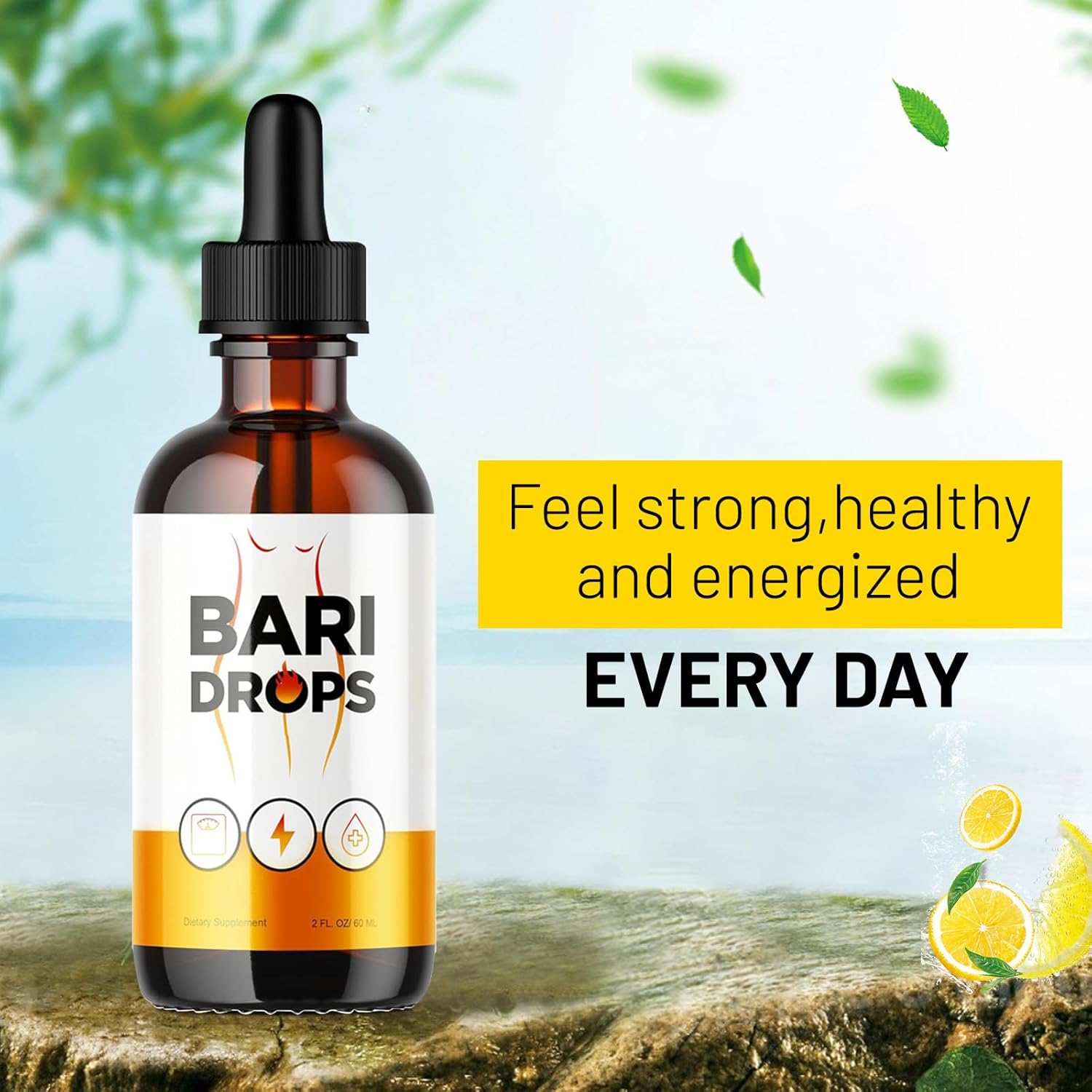 Bari Liquid Drops GLP-1 Supplement, Extract Formula for 30 Days, 2 Fl Oz Twin Pack