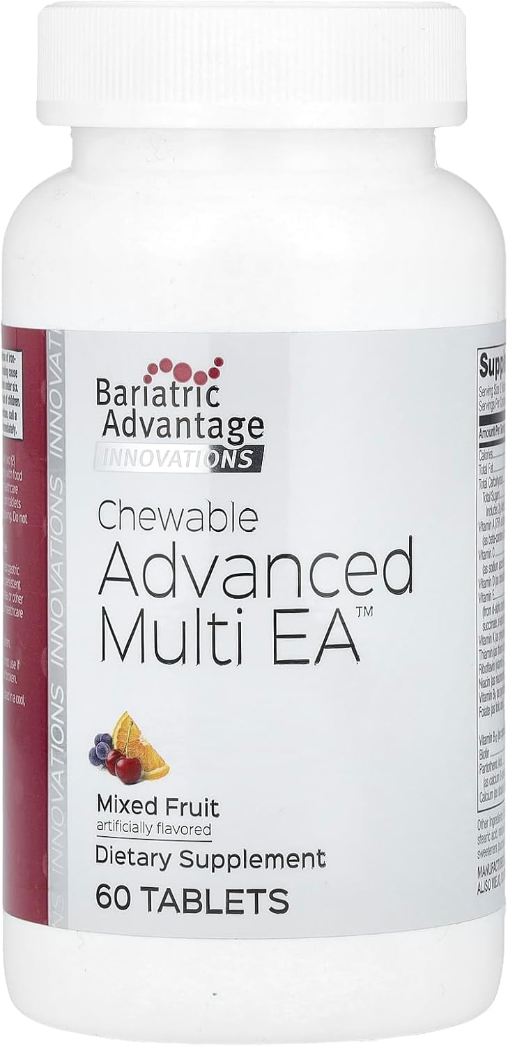 Bariatric Advantage Chewable Advanced Multi EA - High Potency Daily Multivitamin - Mixed Fruit Flavor - 60 Count for Bariatric Surgery