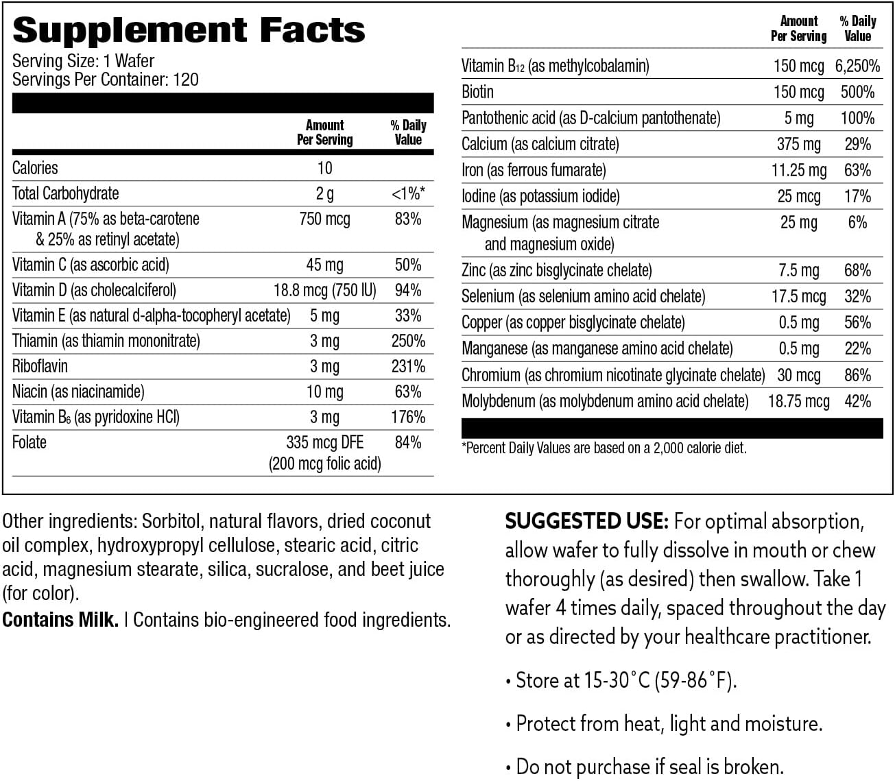 Bariatric Choice Very Berry Chewable Multivitamin with Iron & Calcium Citrate - 120ct