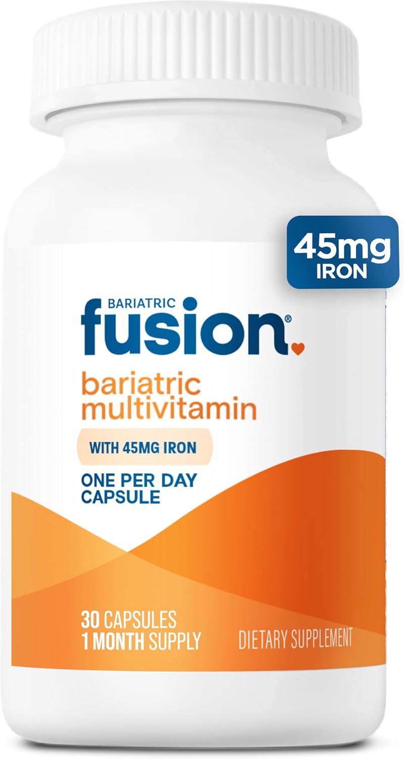Bariatric Fusion One Daily Multivitamin with Iron | Easy-to-Swallow Capsule | Ideal for Bariatric Surgery | Gastric Bypass & Sleeve Gastrectomy | 30 Capsules