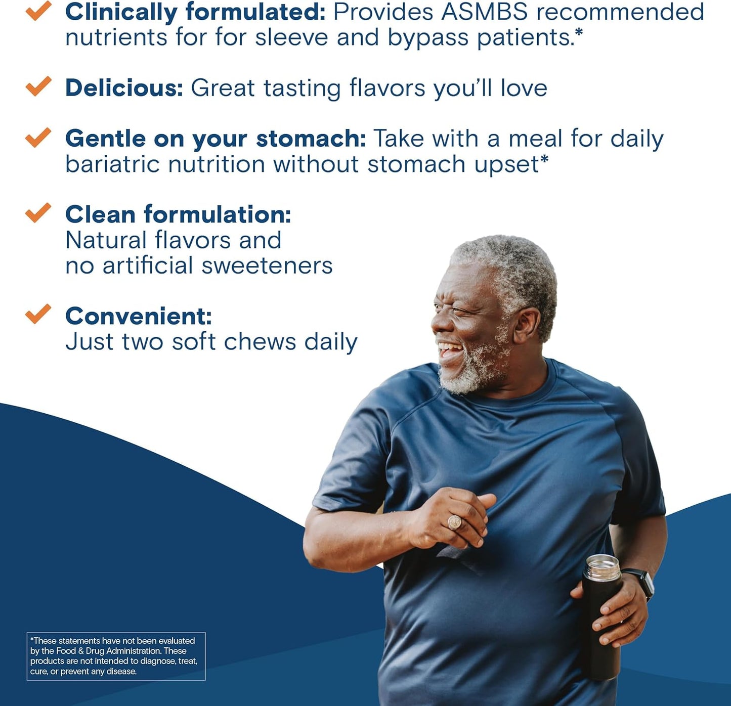 Bariatric Fusion Soft Chew Multivitamin - Tropical Fruit Flavor - 60 Count - Post-Surgery Support for Bariatric Patients - Gastric Bypass & Sleeve Gastrectomy - 1 Month Supply