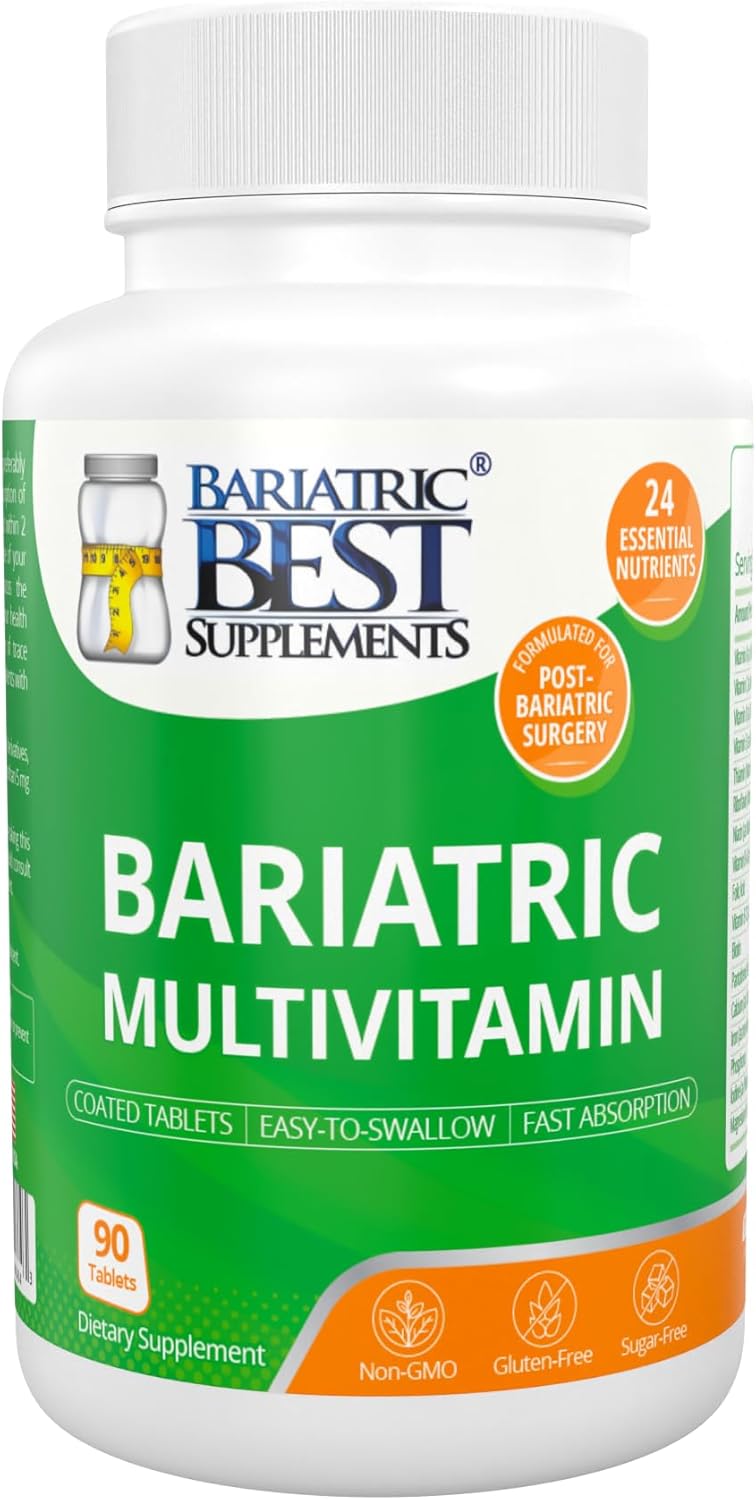 Bariatric Multivitamin with Iron for Post-Op Energy, 90 Tablets, 24 Essential Nutrients for Gastric Bypass & Sleeve Surgery