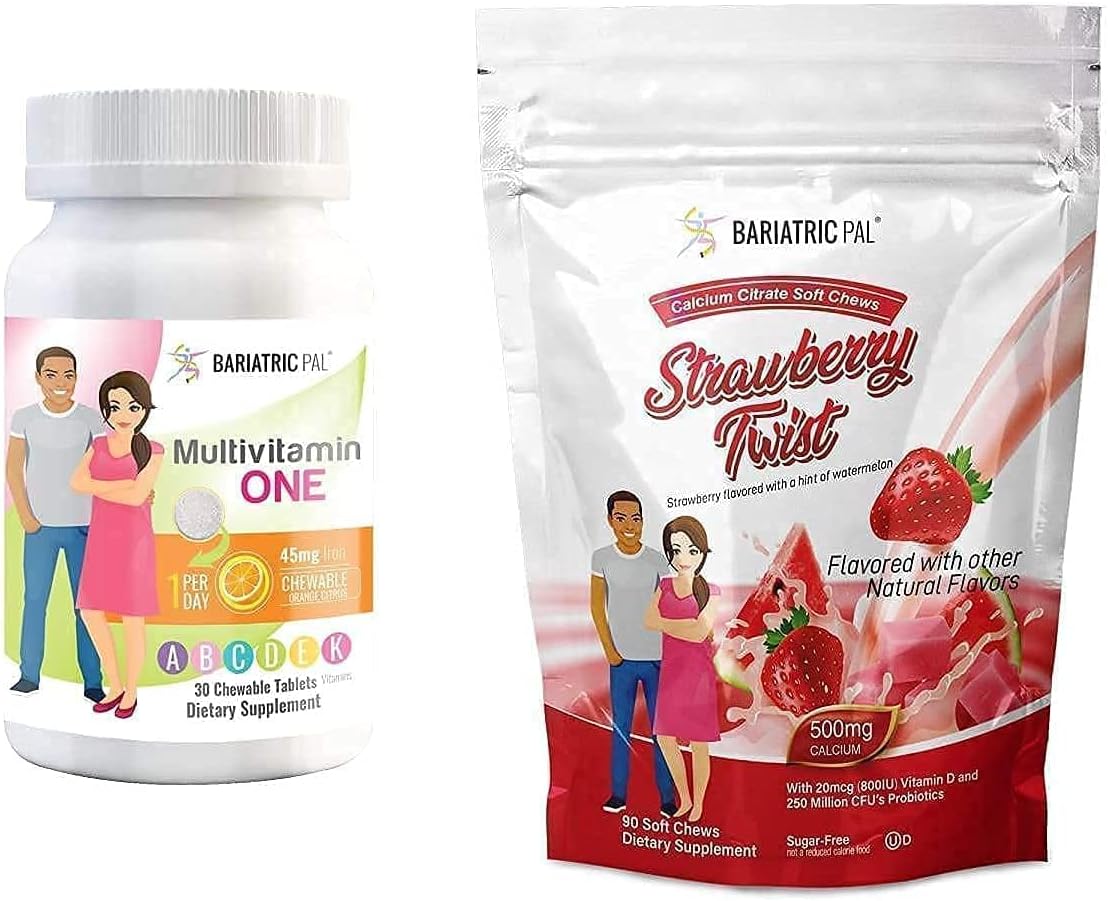 BariatricPal 30-Day Multivitamin and Calcium Citrate Bundle with Iron and Probiotics