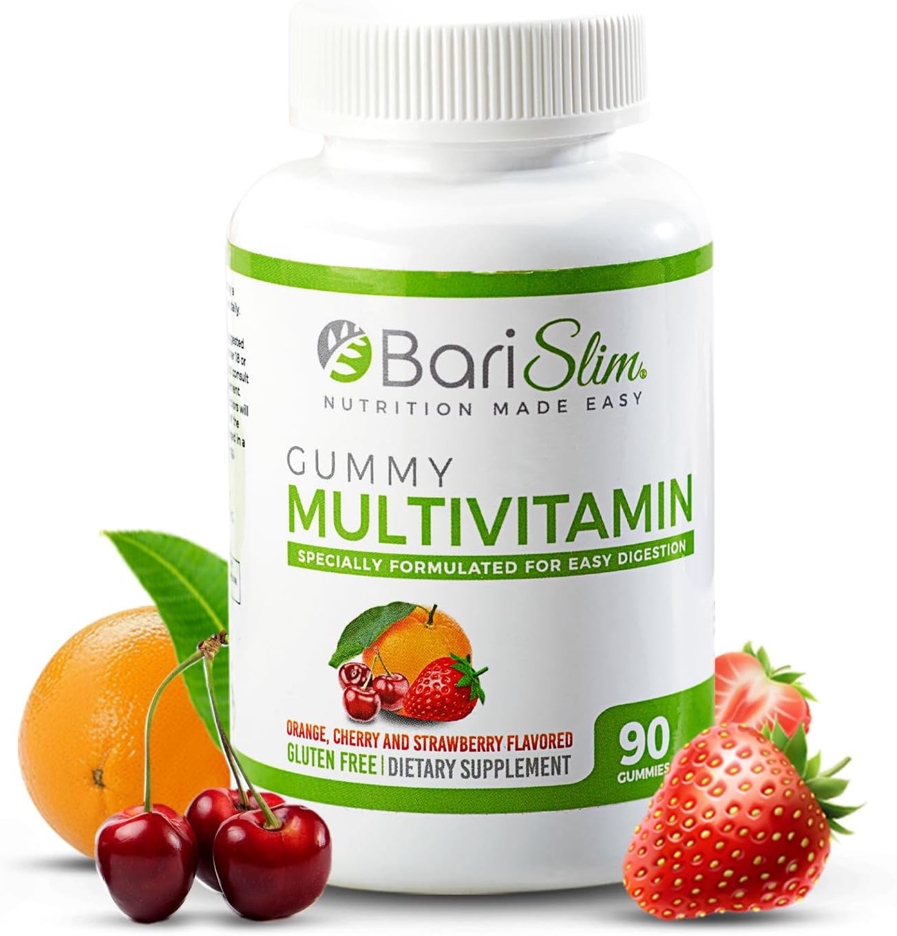 BariSlim Bariatric Chewable Multivitamin Gummies - Digestible Fruit Flavored Vitamins for Weight Loss Surgery Patients - 90 Chews