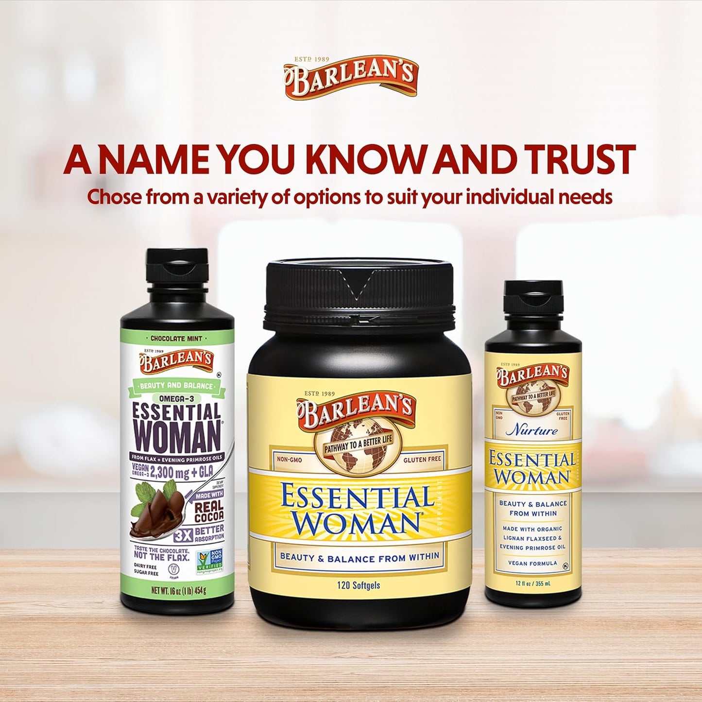 Barlean's Essential Woman Liquid Supplement, Organic Flaxseed & Evening Primrose Oil, Omega 3 6 9, 12 oz