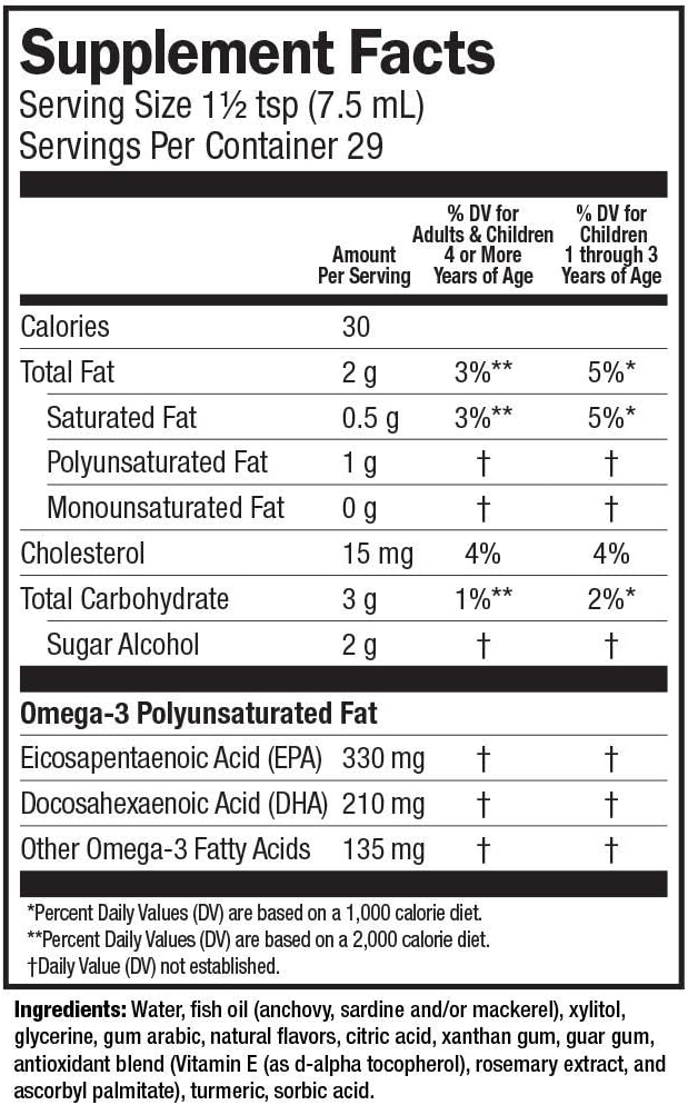 Barlean's Kid's Omega Swirl Fish Oil Lemonade 8oz Bottles - Pack of 2