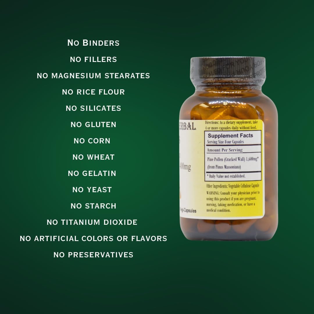 Barlowe's Herbal Elixirs Buckwheat Bee Pollen Supplement for Prostate and Urinary Health - 60 Capsules (750mg) Vegan, Halal, Kosher, Non-GMO