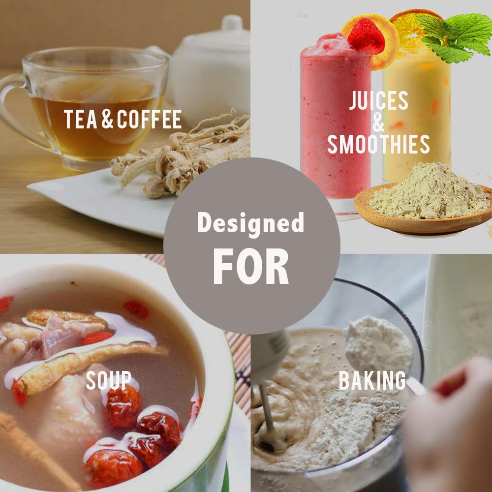 Barrel Root Ginseng 4 oz Bag - Untrimmed American Ginseng for Soup, Tea, Coffee, Smoothies - Non-GMO, Gluten Free