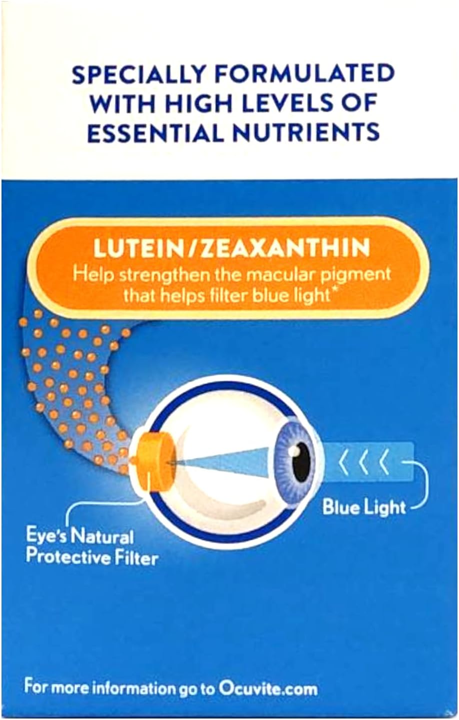 Bausch + Lomb Ocuvite Blue Light Lutein 25mg Softgel Supplement Bundle - 60 Softgels Total