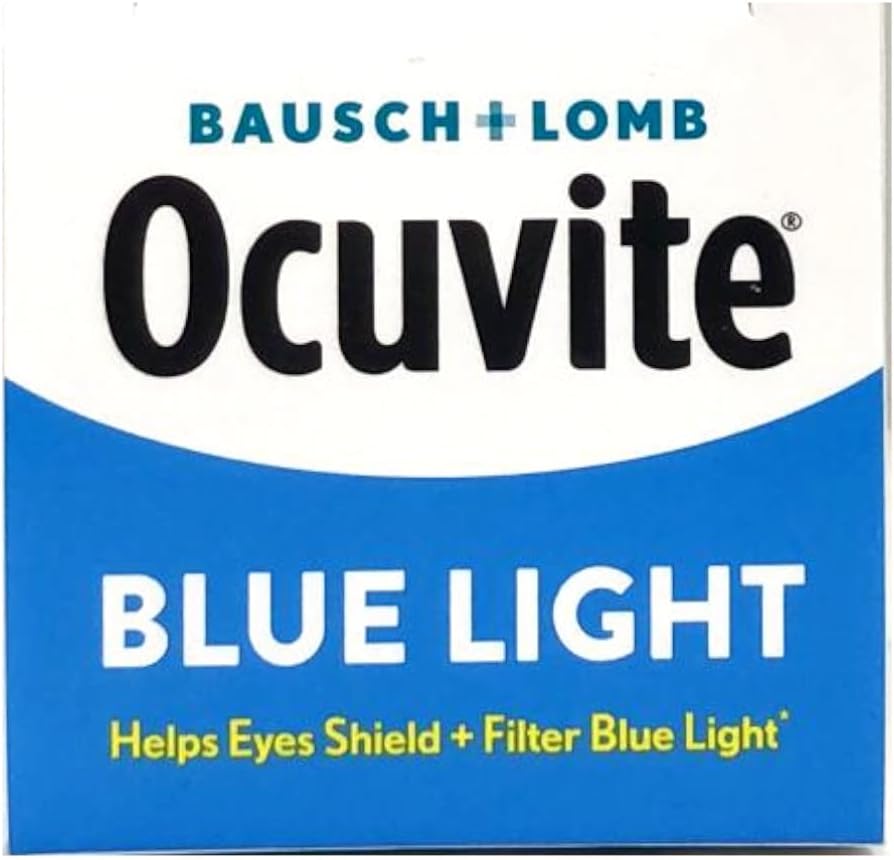 Bausch + Lomb Ocuvite Blue Light Lutein 25mg Softgel Supplement Bundle - 60 Softgels Total