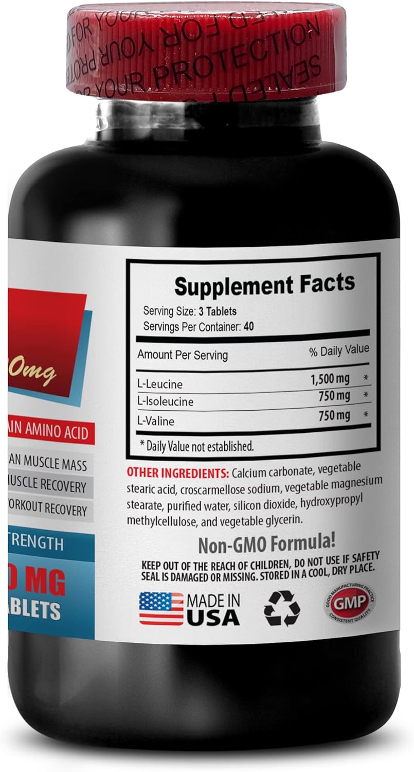BCAA 3000MG Tablets for Muscle Building and Weight Gain - Natural Amino Energy Pre Workout Supplement with Branched Chain Amino Acids - 240 Count