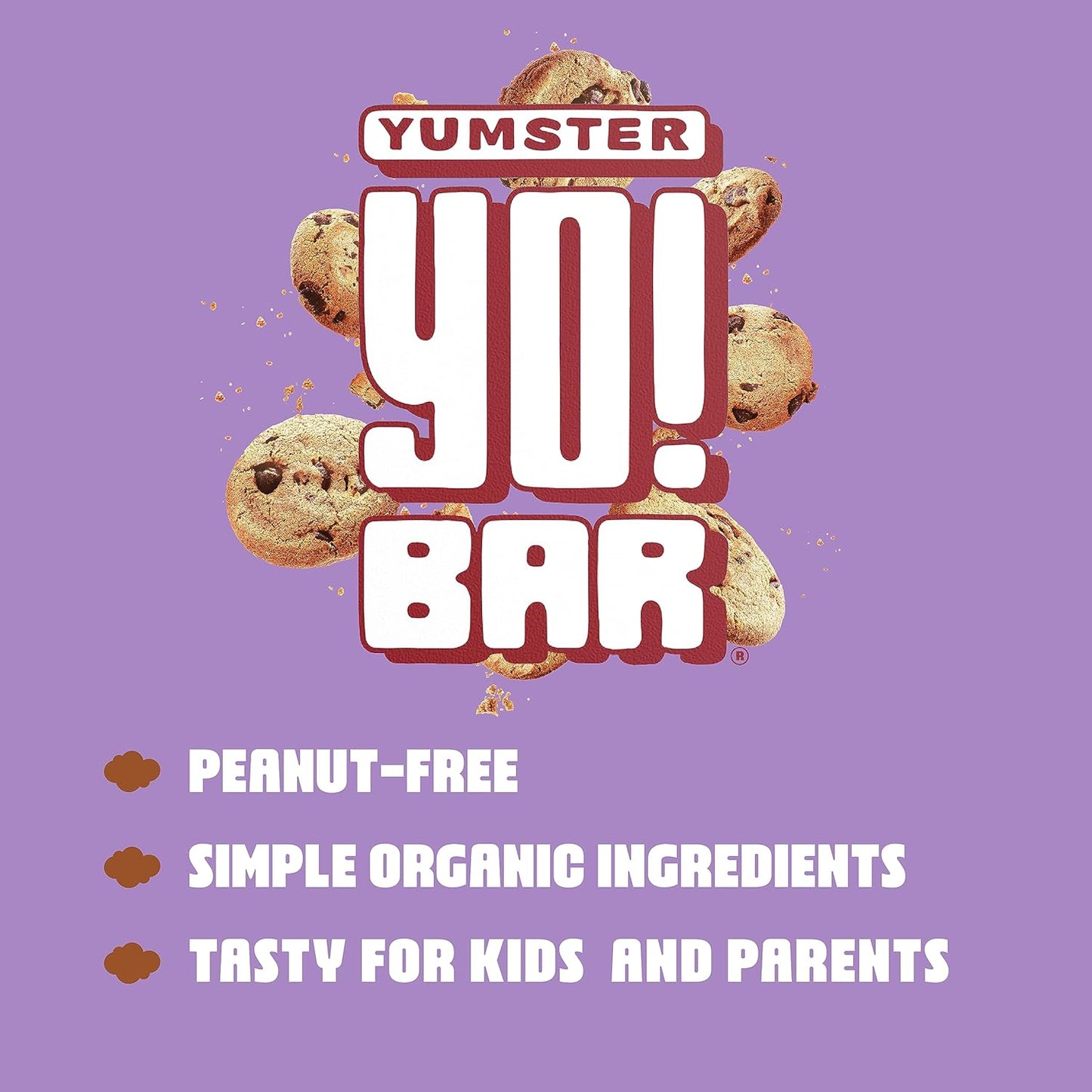 Bearded Brothers Vegan Organic Kids Bar, Cookie Dough (25 Bars) - Gluten Free, Paleo, Whole 30, Soy Free, Non-GMO, Low Glycemic