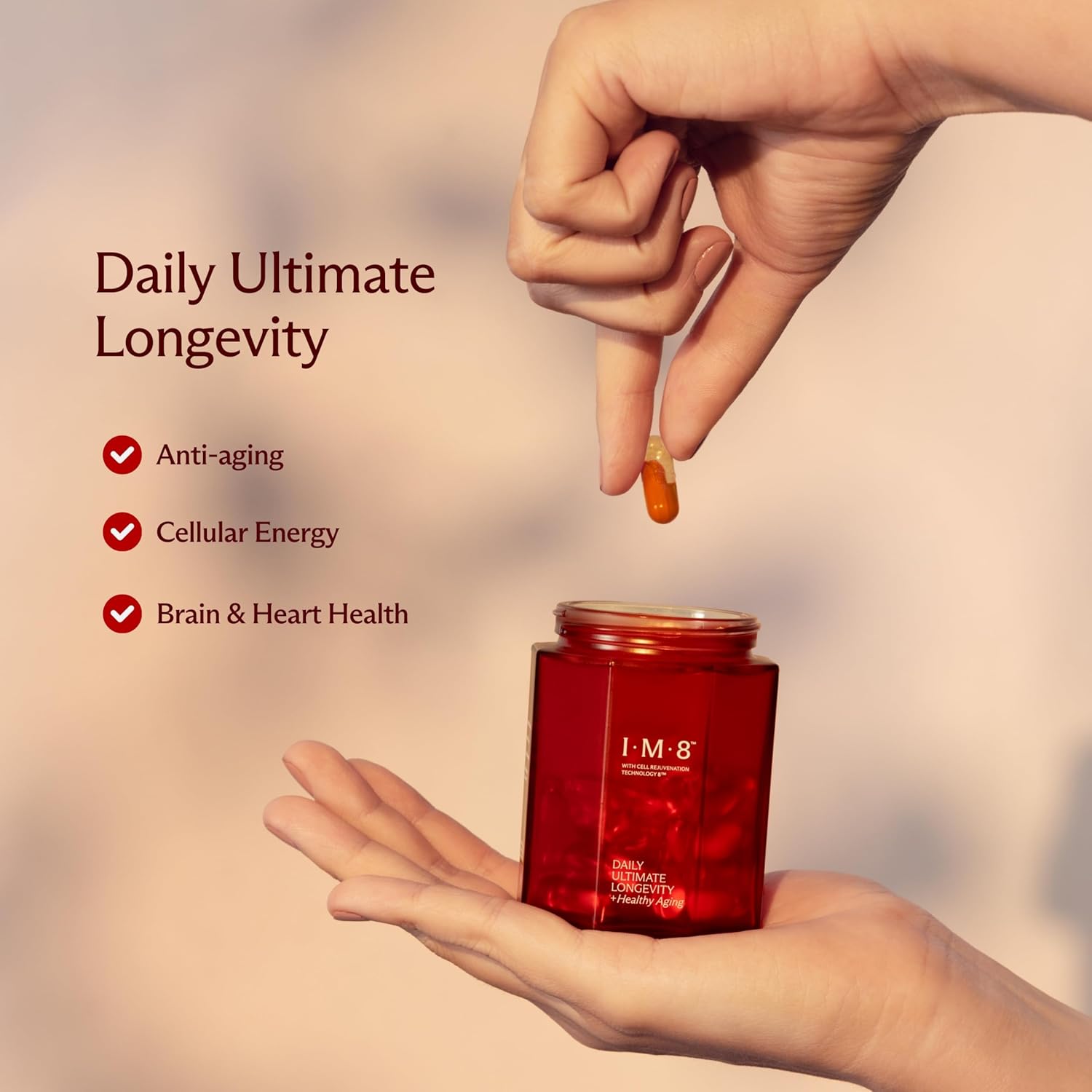 Beckham Stack Starter Kit: IM8 Longevity NAD & Essentials Multivitamin Powder for Anti Aging & Wellness (30 Servings)