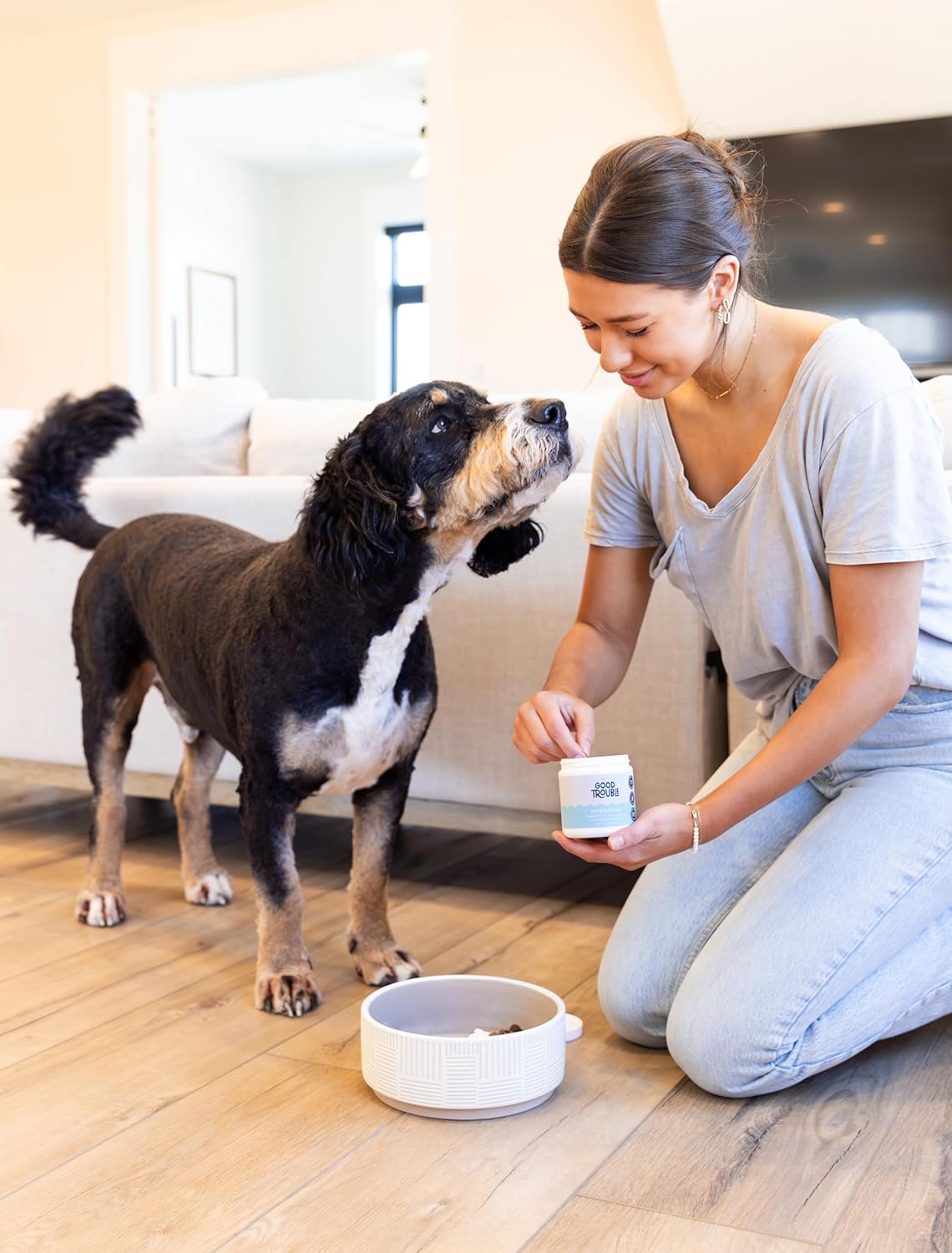 Beef Flavored Dog Hydration Supplement Powder with Electrolytes, Nutrients, and Vitamins for Vitality & Muscle Recovery - Made in USA - 3.7 oz