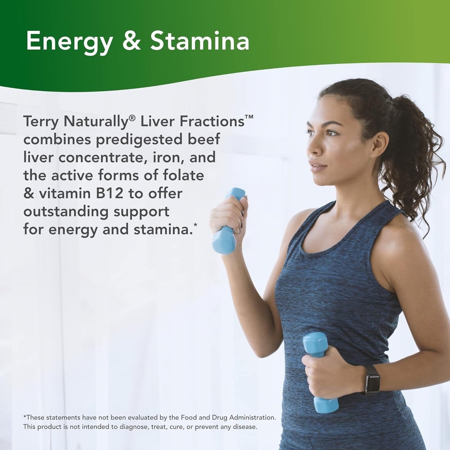 Beef Liver Concentrate Capsules - Natural Source of Heme Iron for Energy & Stamina - Non-GMO Liver Fractions - 90 Caps - 45 Servings