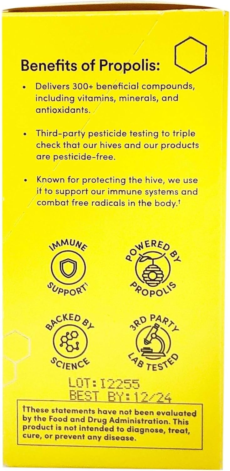 BEEKEEPERS NATURALS Liposomal Propolis and Vitamin C Supplement - 12 Count, 0.27 Fluid Ounces