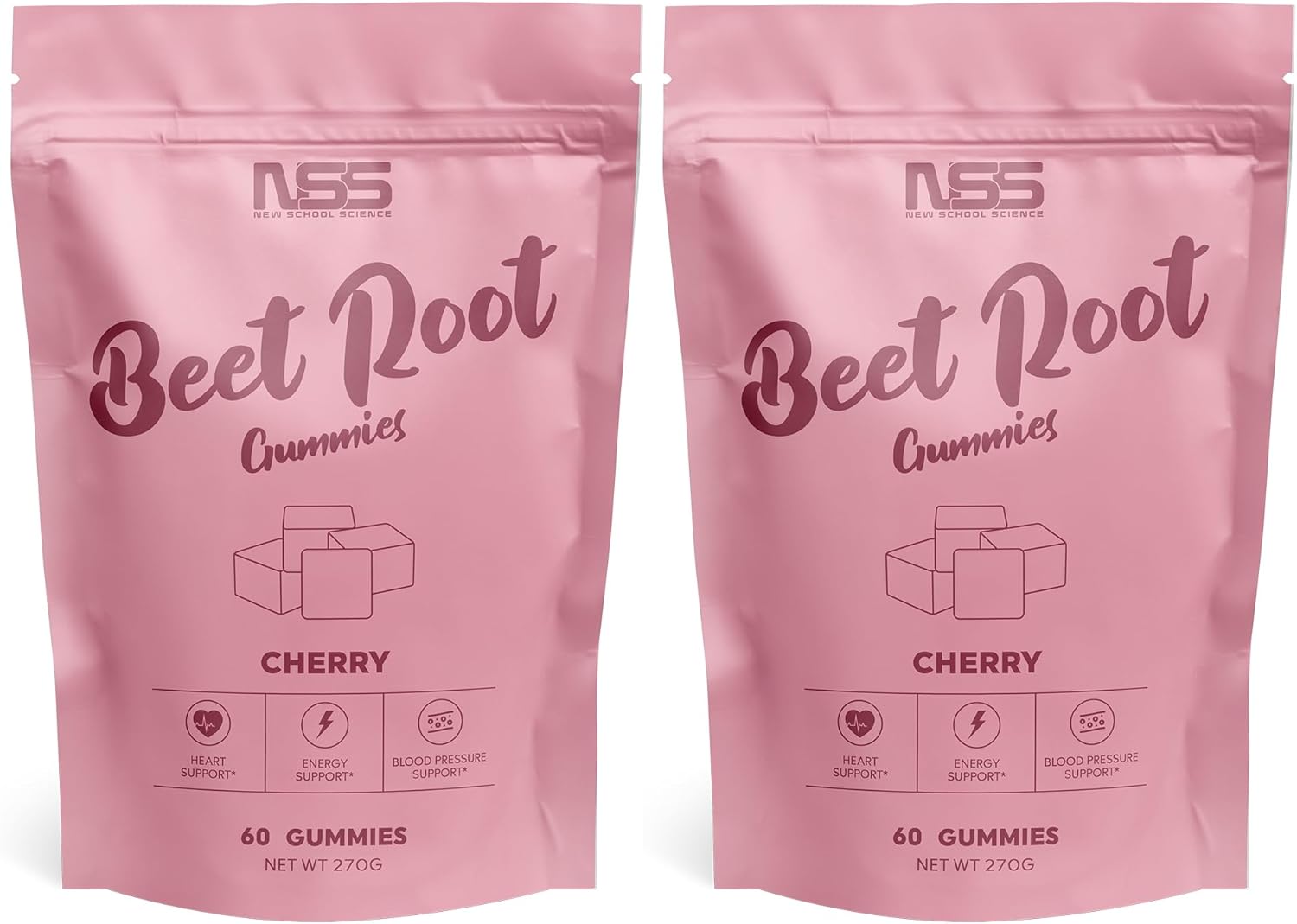 Beet Root Gummies with Cherry & Grape Seed Extract - Natural Color & Flavor - 120ct Beetroot Chews for Workout & Wellness