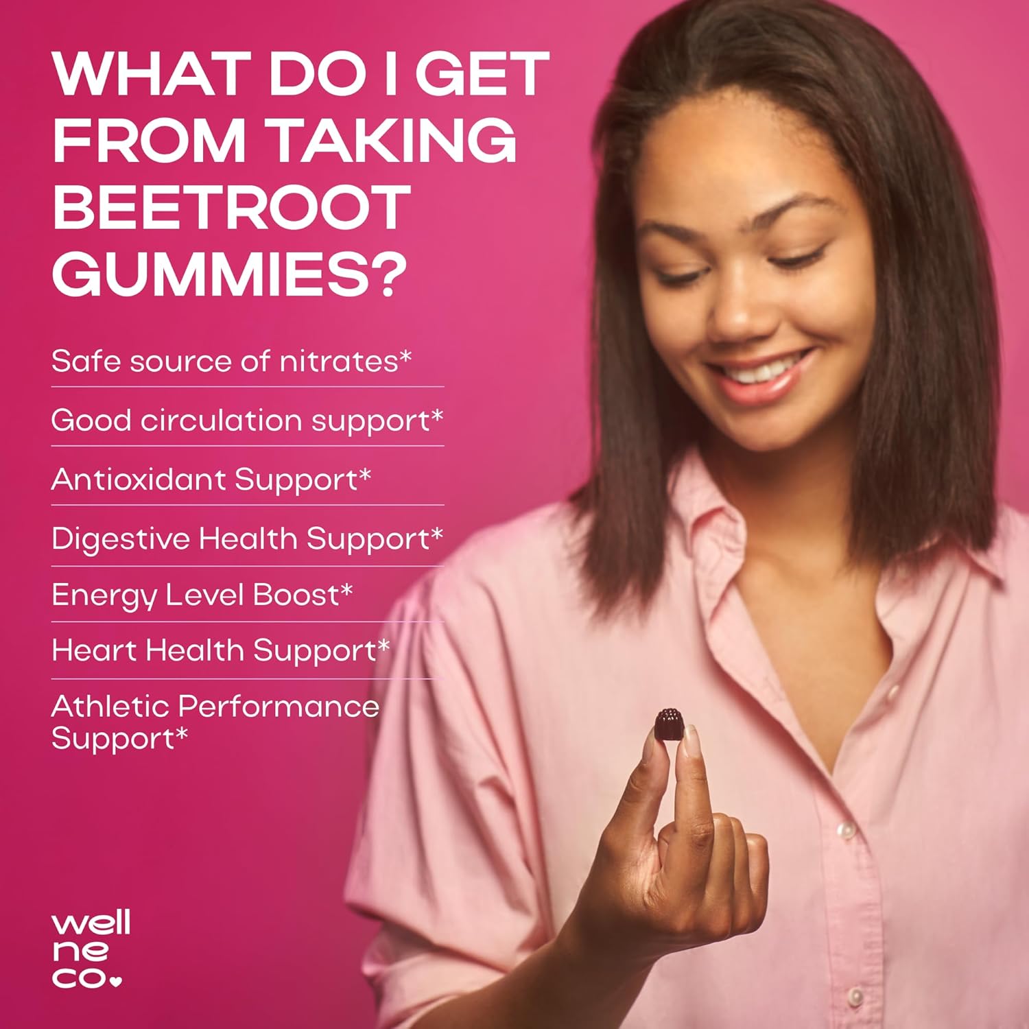 Beet Root Gummies with Tart Cherry Extract for Cardio Health - Nitric Oxide Supplements - Vegan, Non-GMO - Energy Support for Women and Men