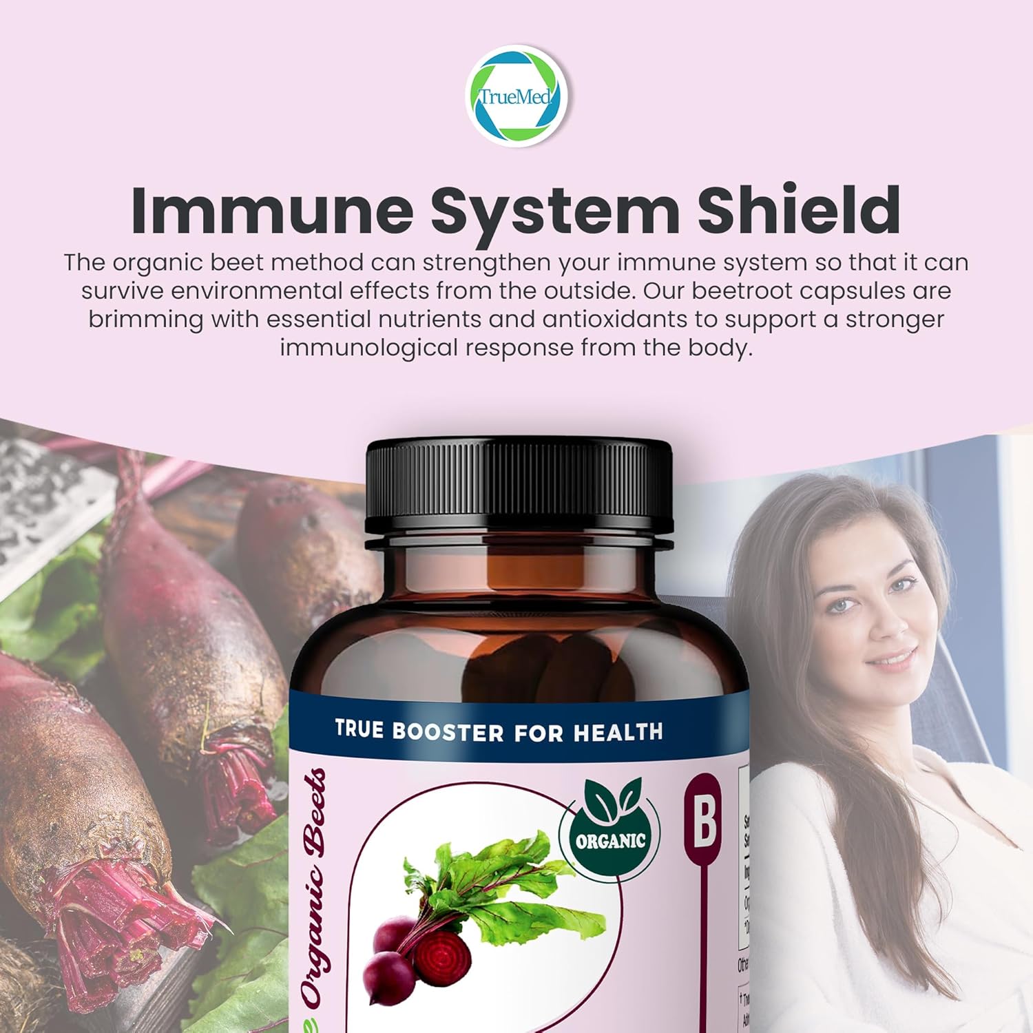 Beet Root Supplement 1500mg - Supports Heart Health, Blood Pressure & Energy - 60 Capsules