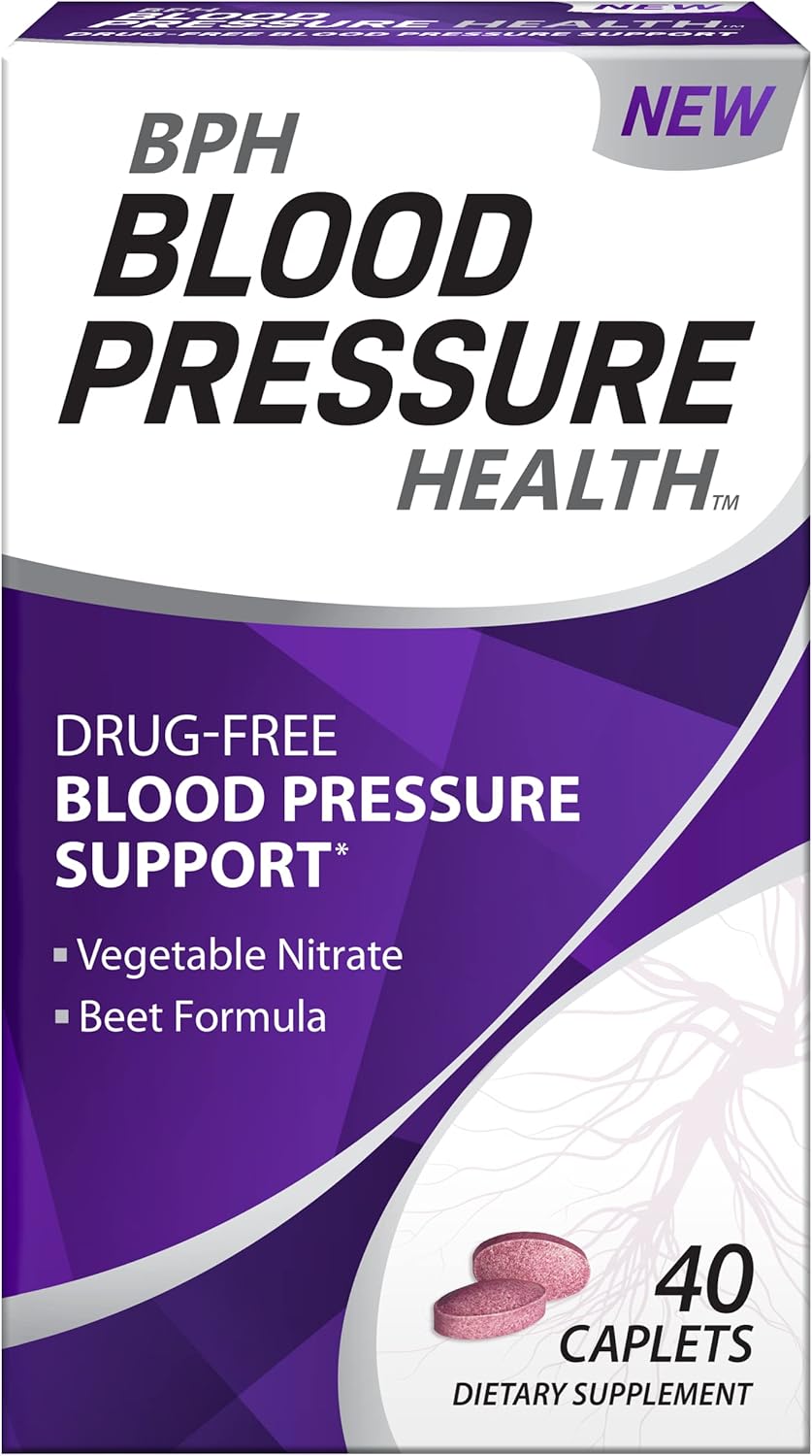 Beetroot Caplets for Blood Pressure Support - 60 Count Dietary Supplement for BPH & Heart Health