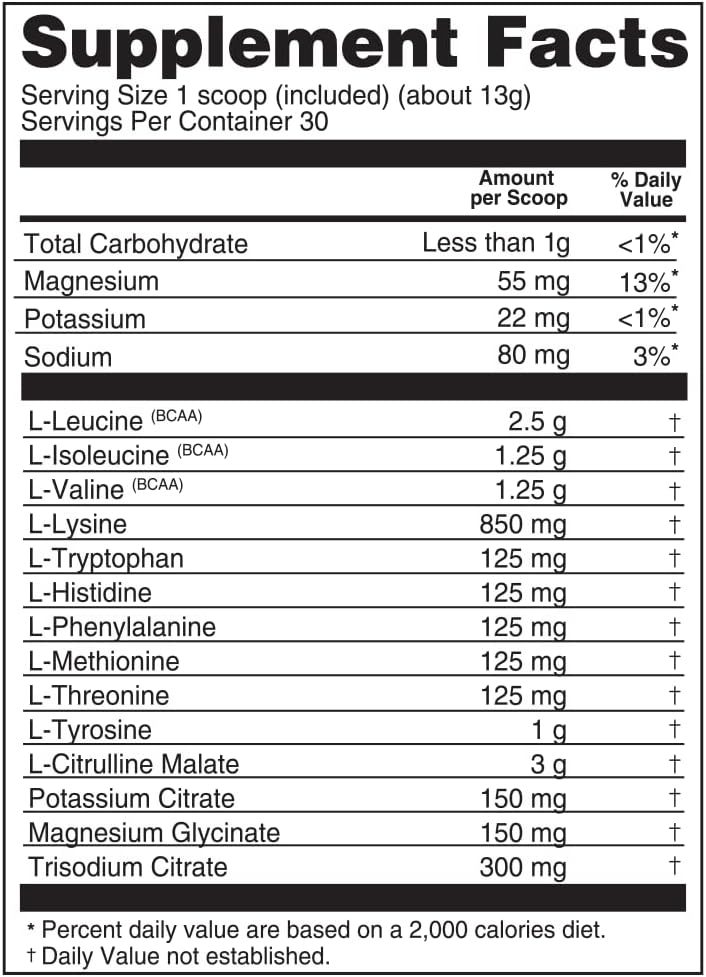 Believe Supplements Performance EAA Formula - Enhance Muscle Recovery & Hydration | Sugar-Free & Delicious Flavors | White Slushie (30 Servings)