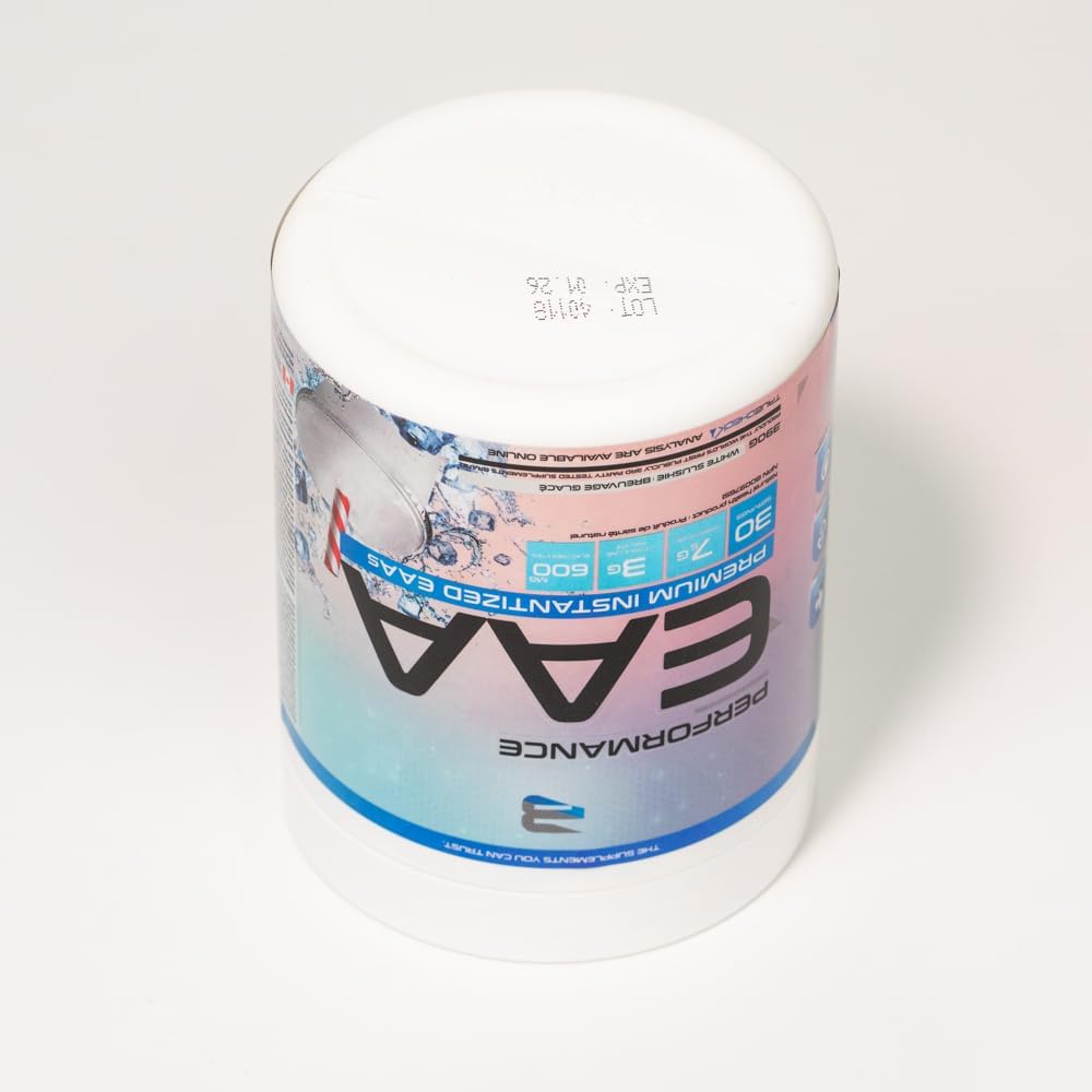 Believe Supplements Performance EAA Formula - Enhance Muscle Recovery & Hydration | Sugar-Free & Delicious Flavors | White Slushie (30 Servings)