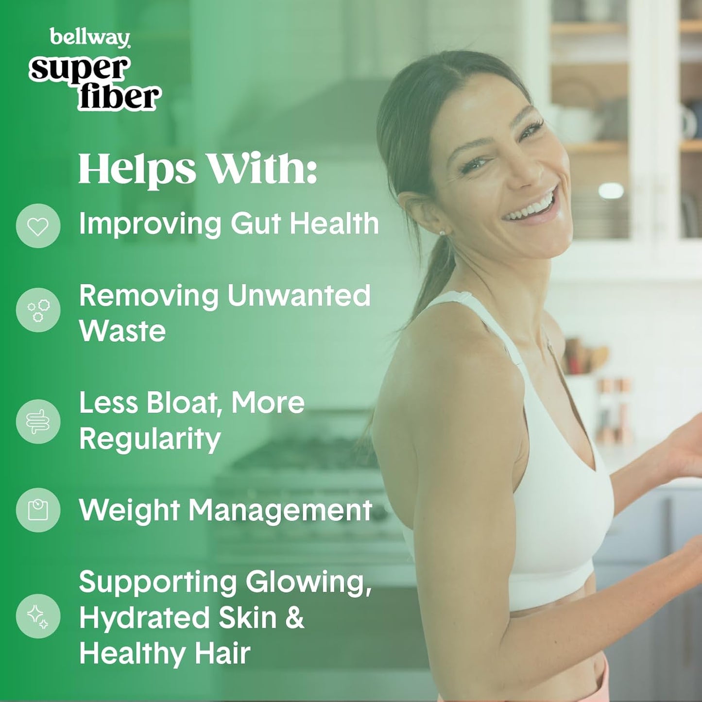 Bellway Super Fiber Powder with Fruit Flavors and Collagen Boost - Raspberry Lemon and Watermelon Blend