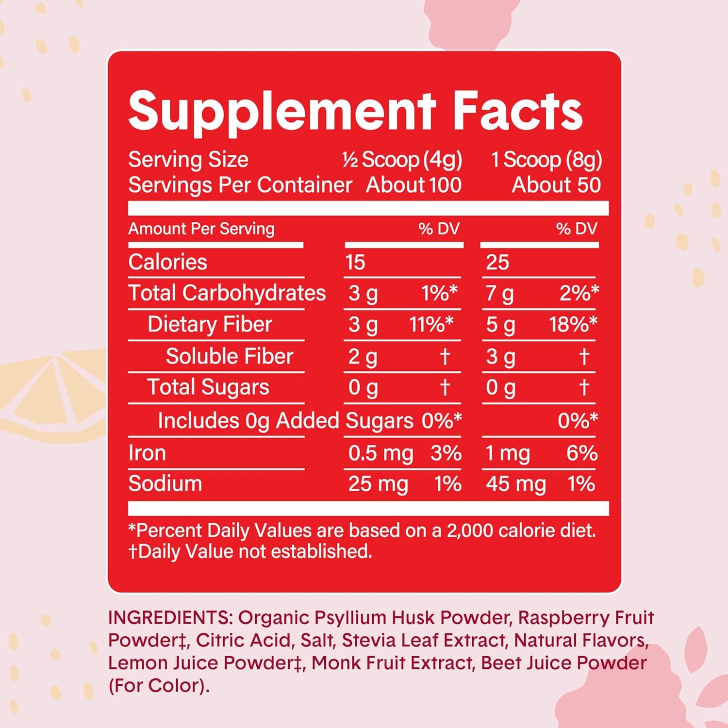 Bellway Super Fiber Powder with Fruit Flavors and Collagen Boost - Raspberry Lemon and Watermelon Blend