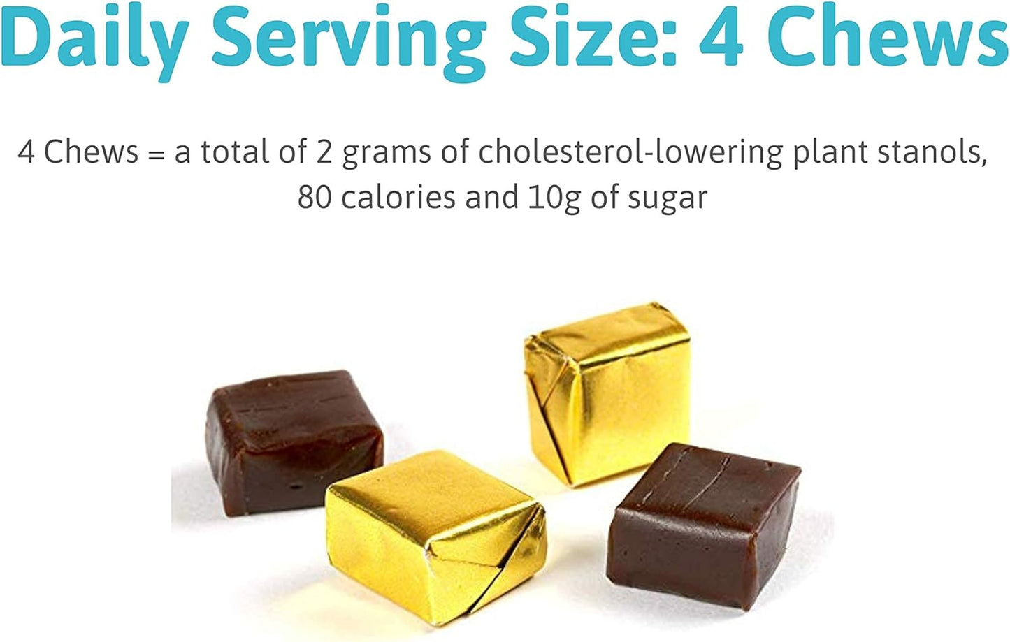 Benecol® Soft Chews - Cholesterol-Lowering Plant Stanols Supplement - 120 Chocolate Chews for Cholesterol Management
