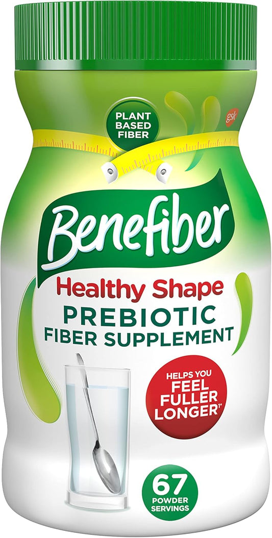 Benefiber Healthy Shape Prebiotic Fiber Powder - 67 Servings (17.6 oz) - Supports Digestive Health - Daily Fiber Supplement