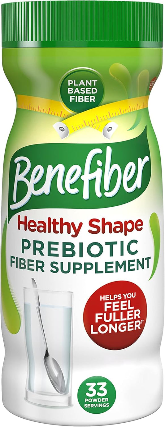 Benefiber Healthy Shape Prebiotic Fiber Supplement Powder - Digestive Health, 33 Servings