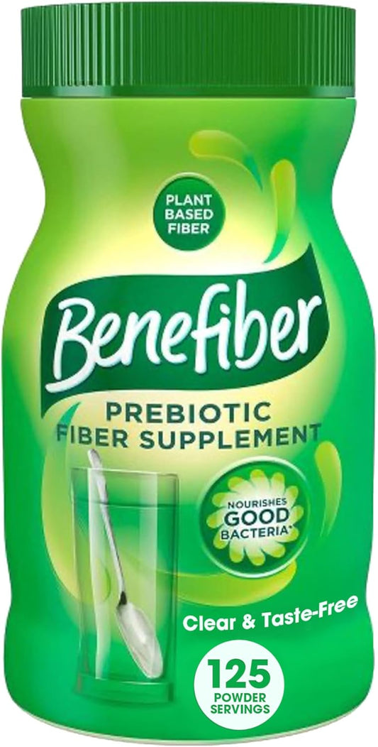 Benefiber Prebiotic Fiber Powder for Digestive Health - 125 Servings, Unflavored - 17.6 oz