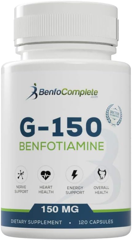 BenfoComplete Benfotiamine 150mg Gelatin Capsules - 3 Bottles, 120 Capsules Each